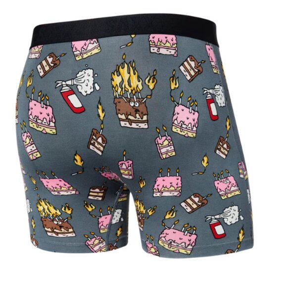 SAXX ULTRA Boxer Briefs with Fly “Fired Up Gray" - Picture 2 of 4